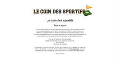 Desktop Screenshot of coin-des-sportifs.com